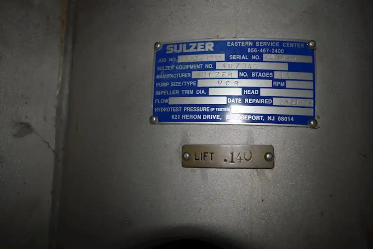 Sulzer VCR 10 Stage