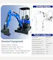 2025 LADYS DY18T Mini Excavator EPA Kubota Engine Diesel Mini Excavators For Sale - LADYS Excavators