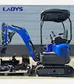 2025 LADYS DY18T Mini Excavator EPA Kubota Engine Diesel Mini Excavators For Sale - LADYS Excavators