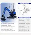 2025 LADYS LA16Pro Mini Excavator EPA Kubota Engine DieselMini Excavators For Sale - LADYS Excavators