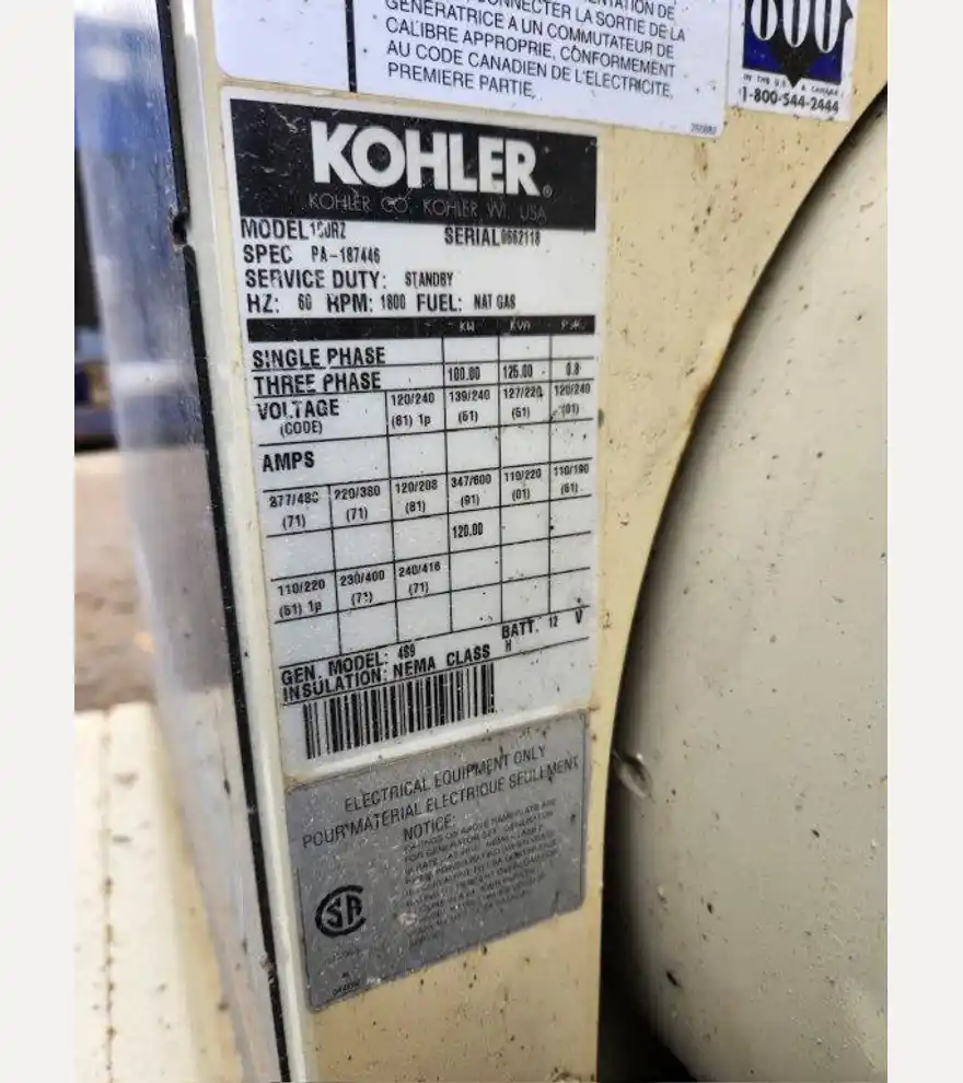  Kohler 100 KW Natural Gas Generator Set - Kohler Generators - kohler-generators-100-kw-natural-gas-generator-set-d04b5b74-5.jpg