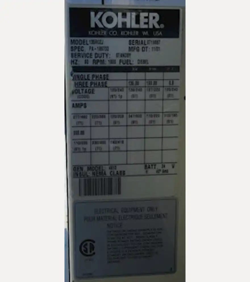 2001 Kohler 135ROZJ - Kohler Generators - kohler-generators-135rozj-0c3a6449-8.JPG