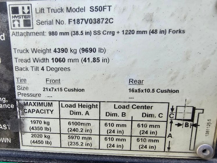 2005 Hyster S50FT - Hyster Forklifts